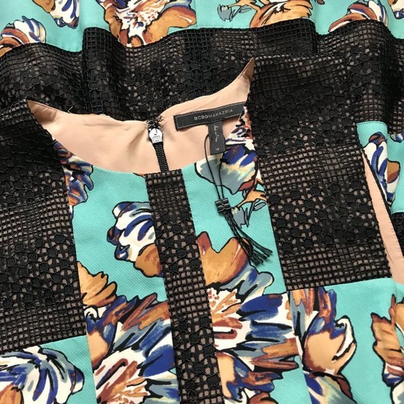 BCBGMaxazria Women's Multicolored Cecile Cocktail‎ Party Dress Size 12 NEW - Picture 15 of 16